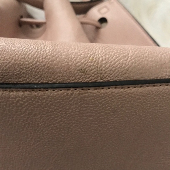 Calvin Klein Pink Leather Drawstring Bucket Bag - Picture 8 of 8